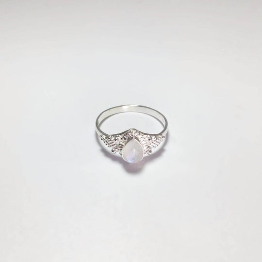 Rainbow Moonstone Ring - Rocks and Gems Canada