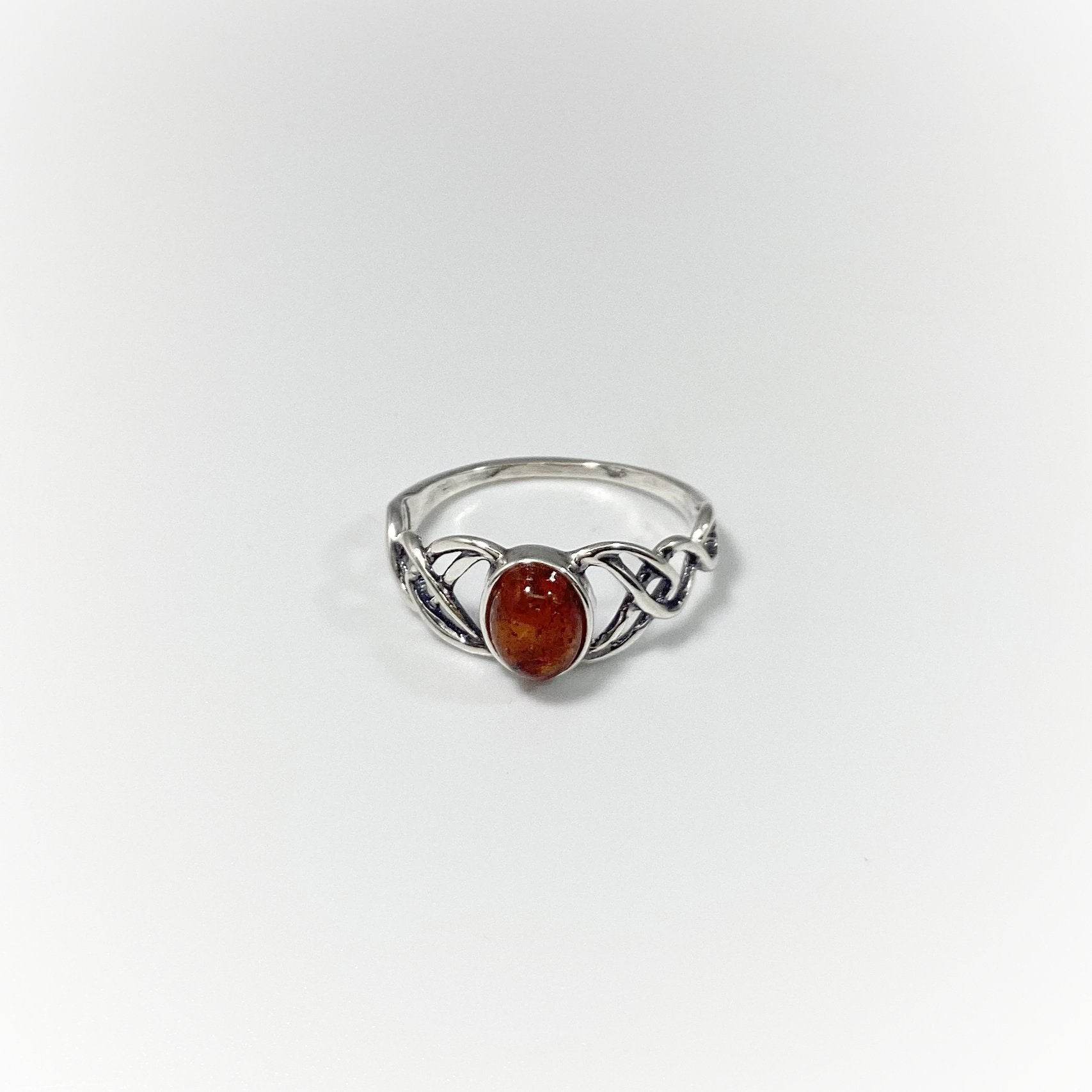 Cognac Amber Ring - Rocks and Gems Canada