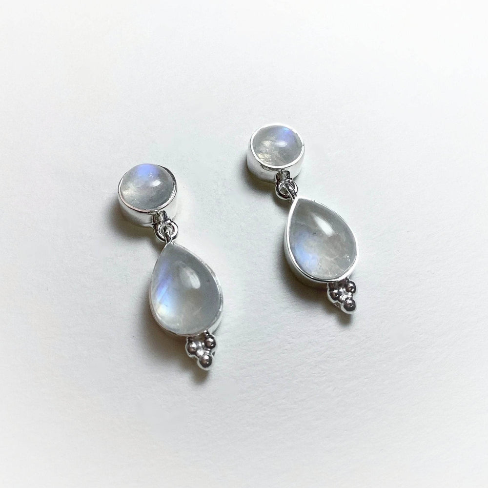 Rainbow Moonstone Stud Earrings - Rocks and Gems Canada