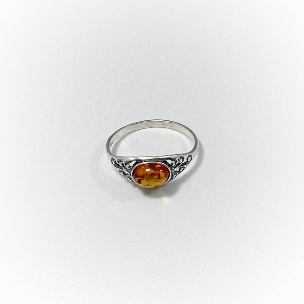 Cognac Amber Ring - Rocks and Gems Canada