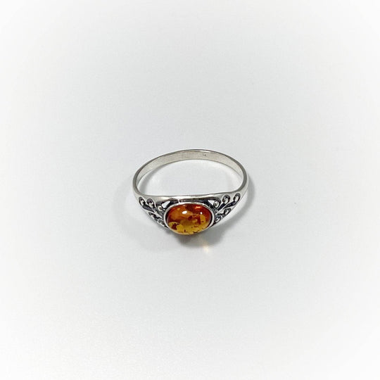 Cognac Amber Ring - Rocks and Gems Canada