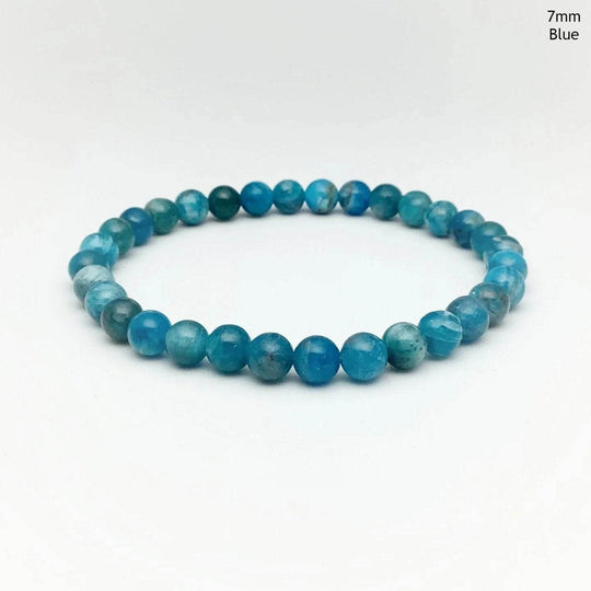 Blue Apatite Beaded Bracelet - Rocks and Gems Canada