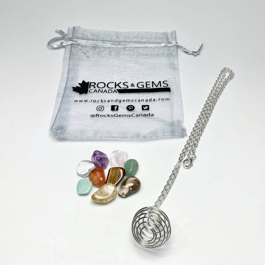 Build Your Own Chakra Healing Necklace Kit - Rocks and Gems Canada