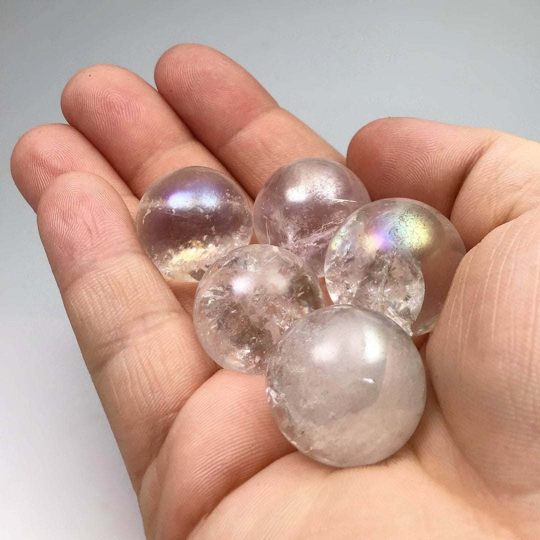 Mini Opalescent Aura Quartz Sphere - Rocks and Gems Canada