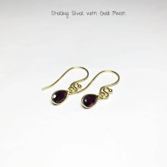 Garnet Dangle Earrings - Rocks and Gems Canada