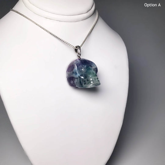 Fluorite Skull Pendant - Rocks and Gems Canada