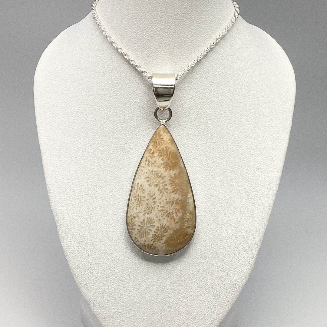Fossilized Coral Pendant - Rocks and Gems Canada