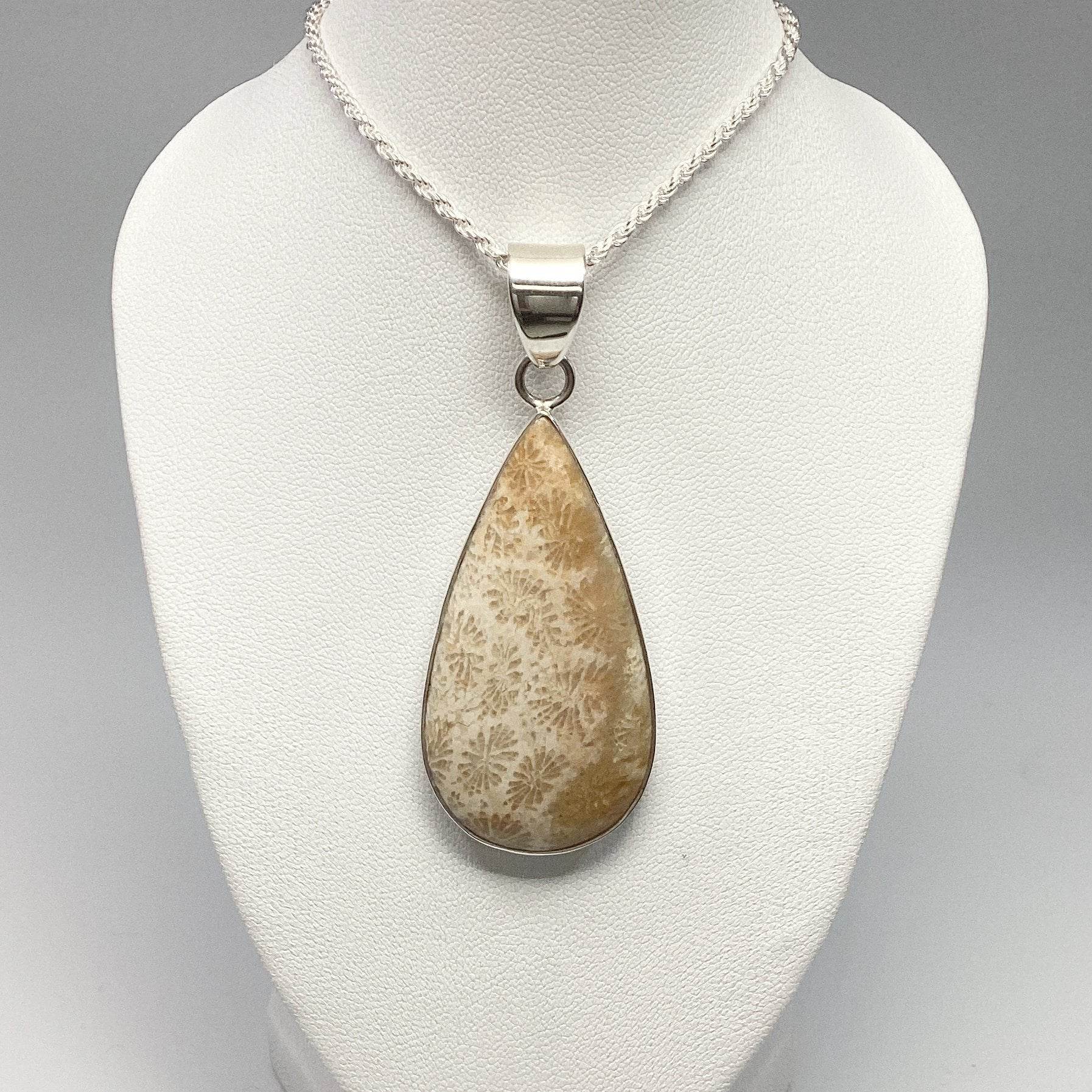 Fossilized Coral Pendant - Rocks and Gems Canada