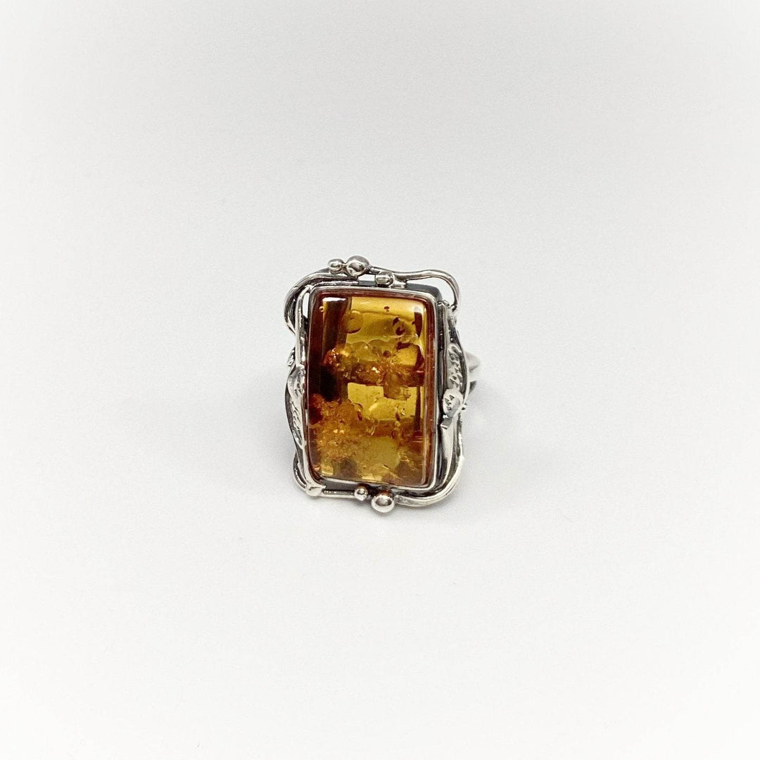 Cognac Amber Ring - Rocks and Gems Canada