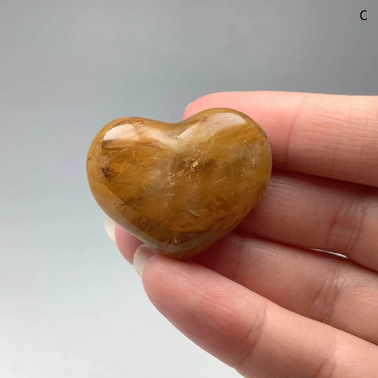Golden Healing Quartz Heart - Rocks and Gems Canada