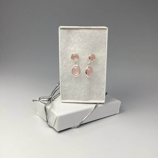 Rose Quartz Stud Earrings - Rocks and Gems Canada