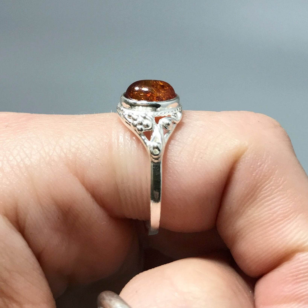 Cognac Amber Ring - Rocks and Gems Canada