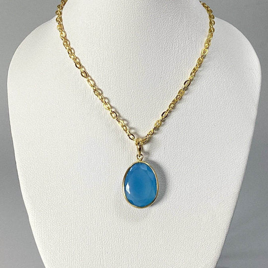 Blue Chalcedony Pendant - Rocks and Gems Canada