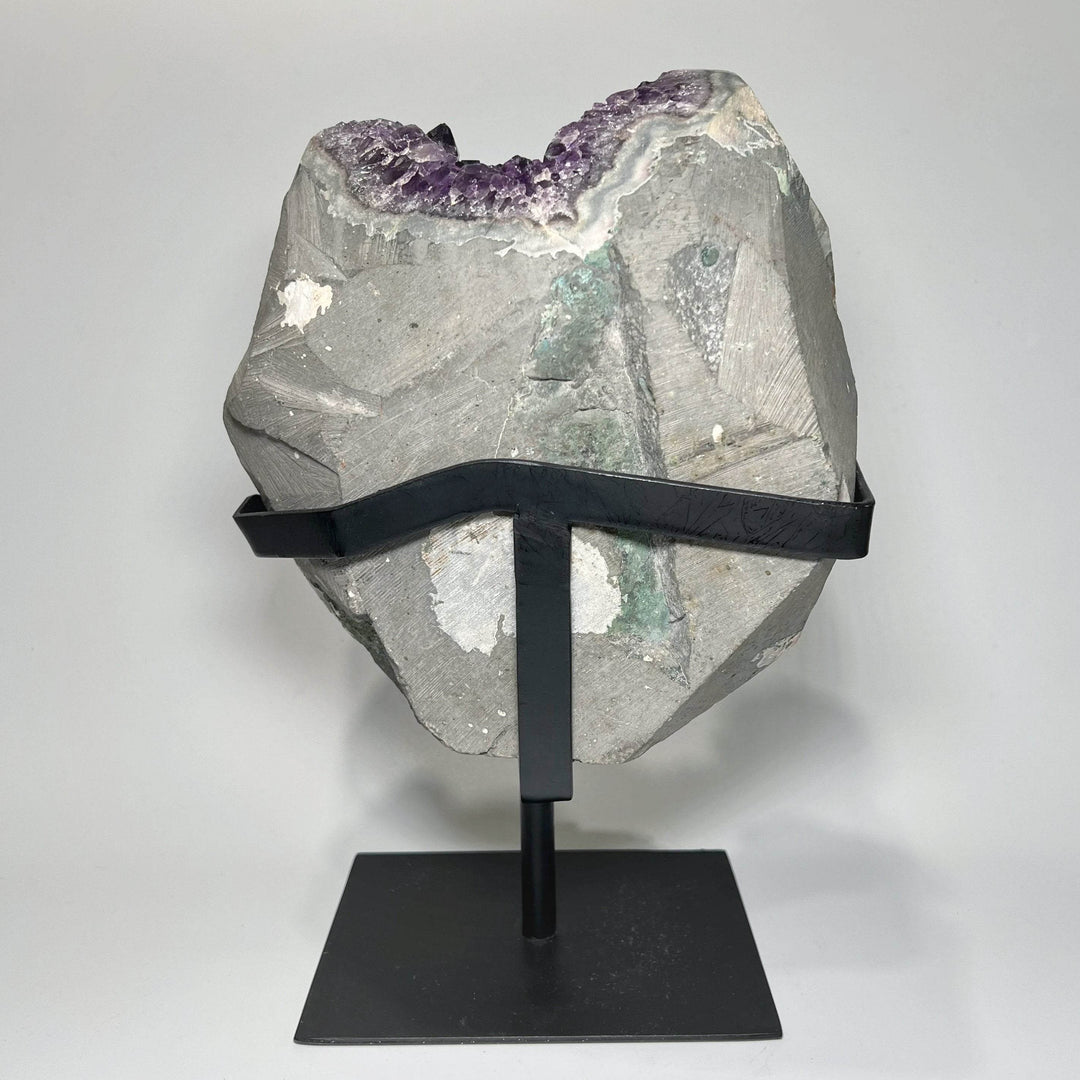 Large Amethyst Druze Cluster on Display Stand - Rocks and Gems Canada