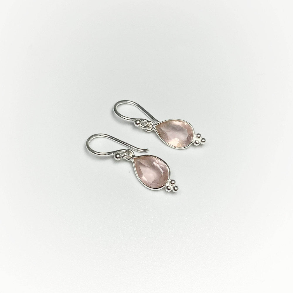 Rose Quartz Dangle Earrings - Rocks and Gems Canada