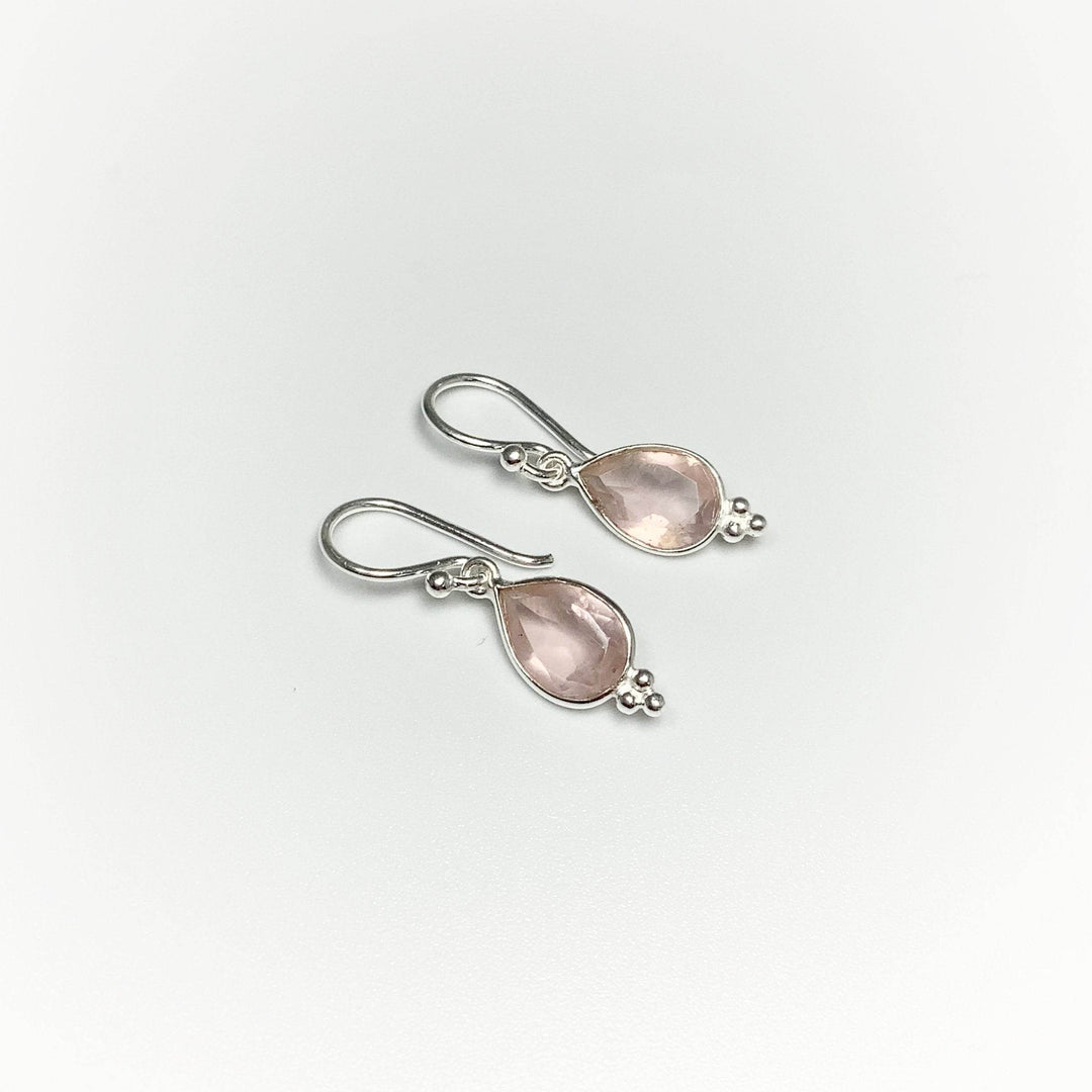 Rose Quartz Dangle Earrings - Rocks and Gems Canada