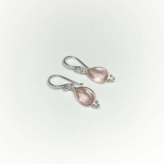 Rose Quartz Dangle Earrings - Rocks and Gems Canada