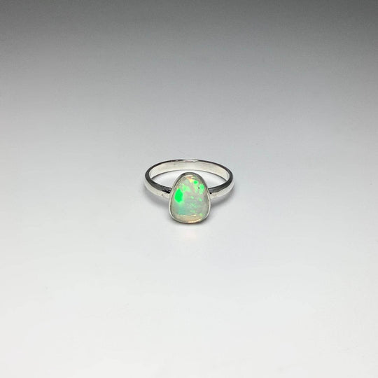 Faceted Ethiopian Fire Opal Ring - Rocks and Gems Canada
