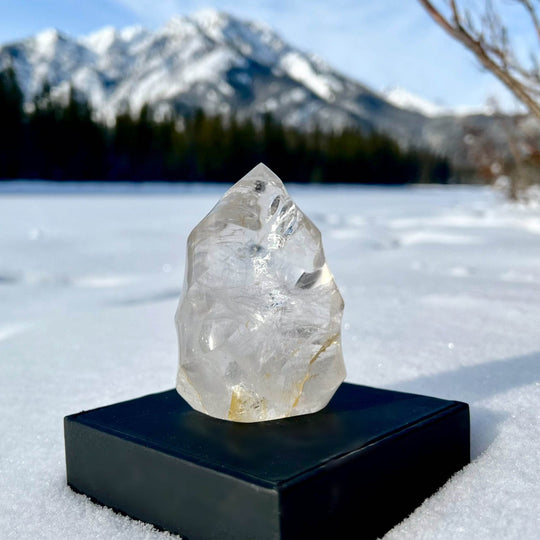 Carved Quartz with Hematoid Inclusions Flame - Rocks and Gems Canada