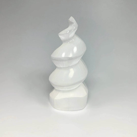 Selenite Spiral Carving - Rocks and Gems Canada