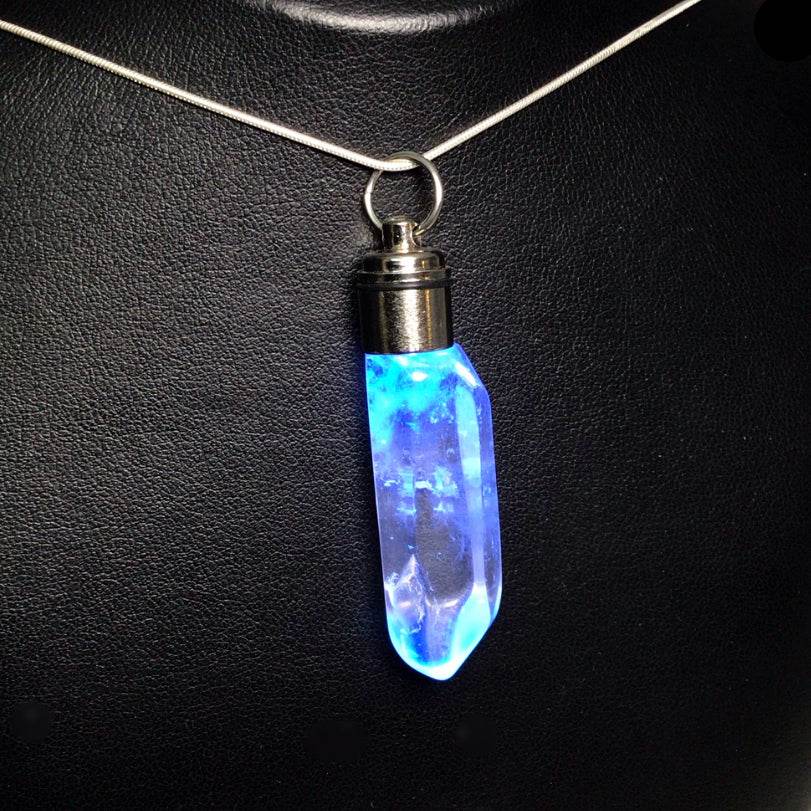 LED Quartz Point Pendant - Rocks and Gems Canada