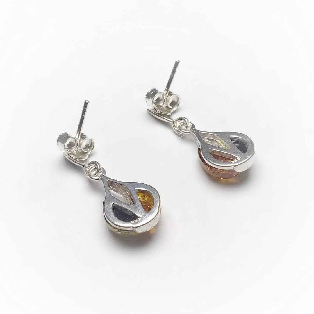 Mixed Amber Stud Earrings - Rocks and Gems Canada