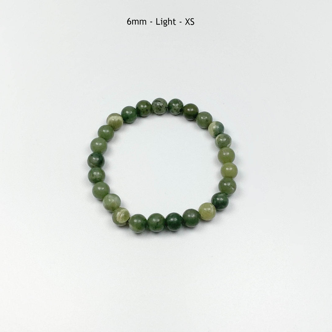 Mixed Green Canadian Jade Beaded Bracelet - Rocks and Gems Canada