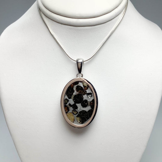 Sericho Meteorite Oval Pendant - Rocks and Gems Canada