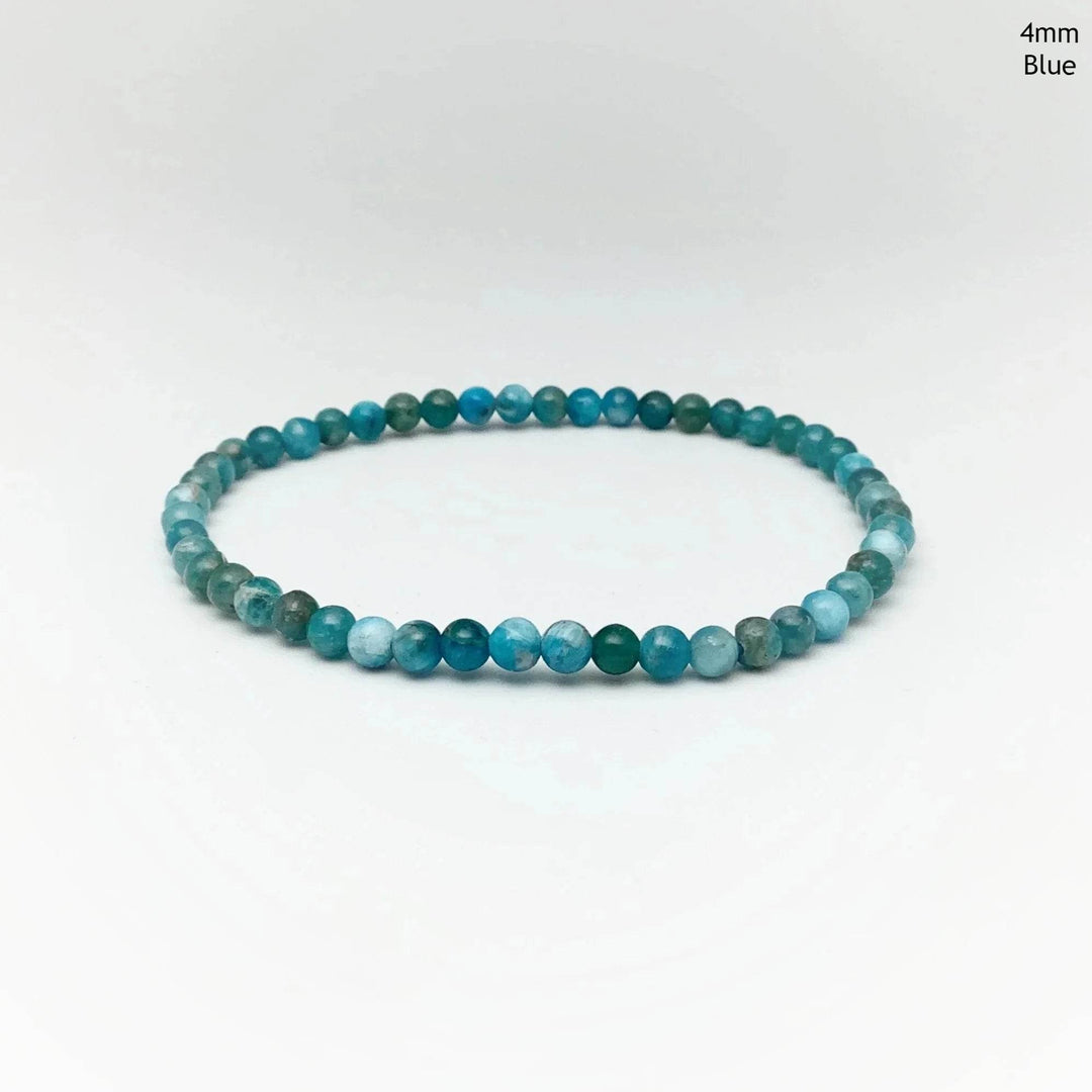 Blue Apatite Beaded Bracelet - Rocks and Gems Canada