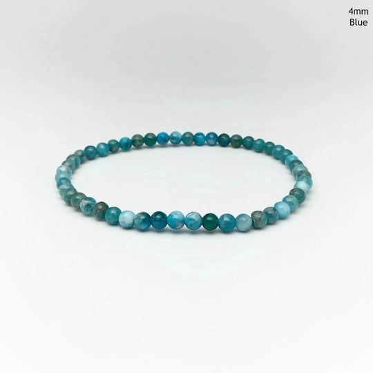 Blue Apatite Beaded Bracelet - Rocks and Gems Canada