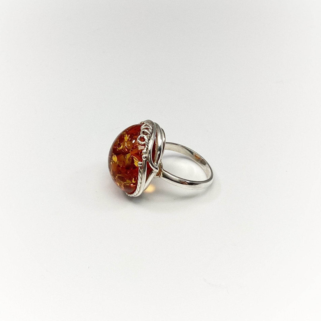 Cognac Amber Ring - Rocks and Gems Canada