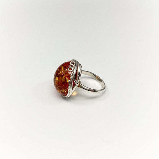 Cognac Amber Ring - Rocks and Gems Canada