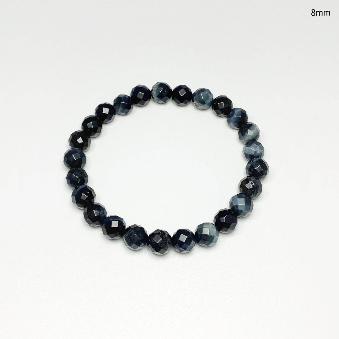 Blue Tiger Eye Faceted Beaded Bracelet - Rocks and Gems Canada