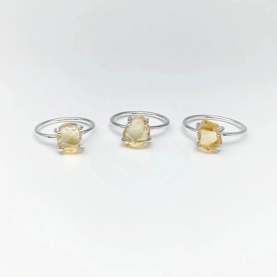 Raw Citrine Ring - Rocks and Gems Canada