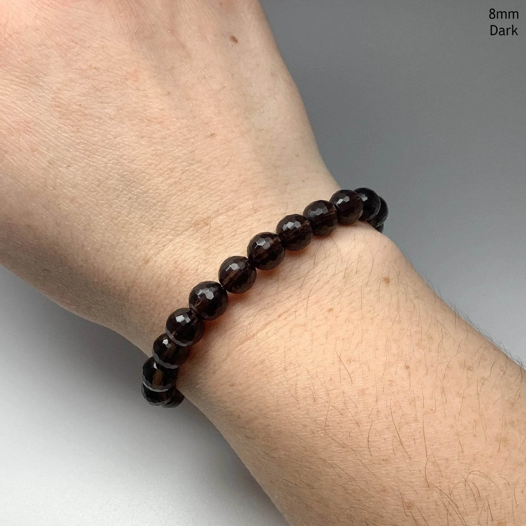 Smoky Quartz Faceted Beaded Bracelet - Rocks and Gems Canada