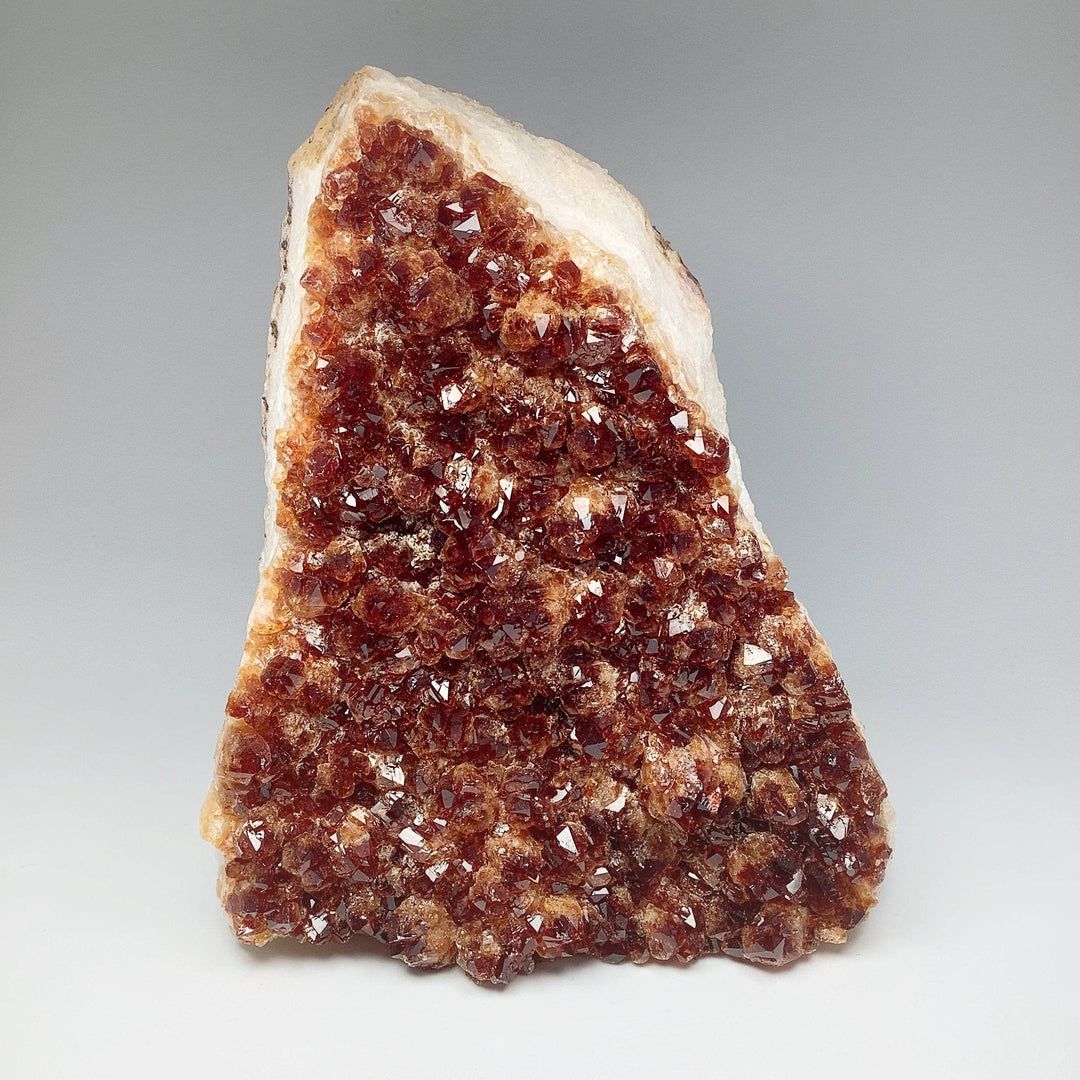 Dark Citrine Druze Cluster Stand Up - Rocks and Gems Canada