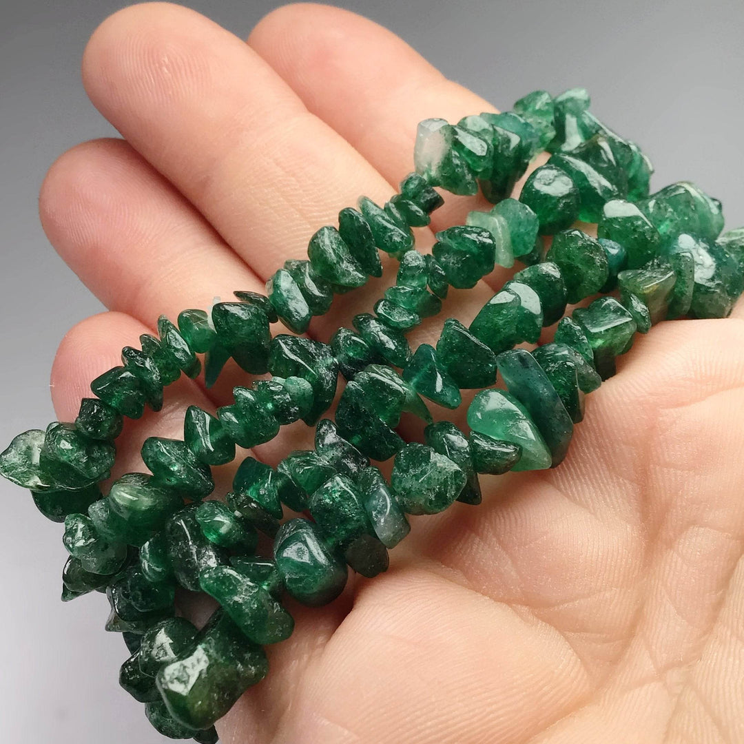 Green Fuchsite Chip Beaded Bracelet - Rocks and Gems Canada