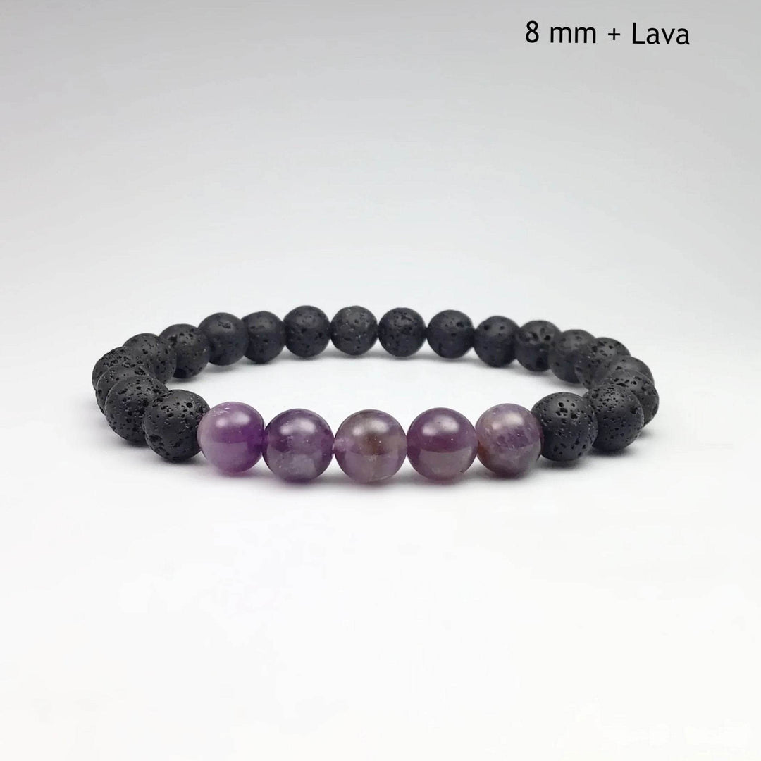 Amethyst Beaded Bracelet - Rocks and Gems Canada