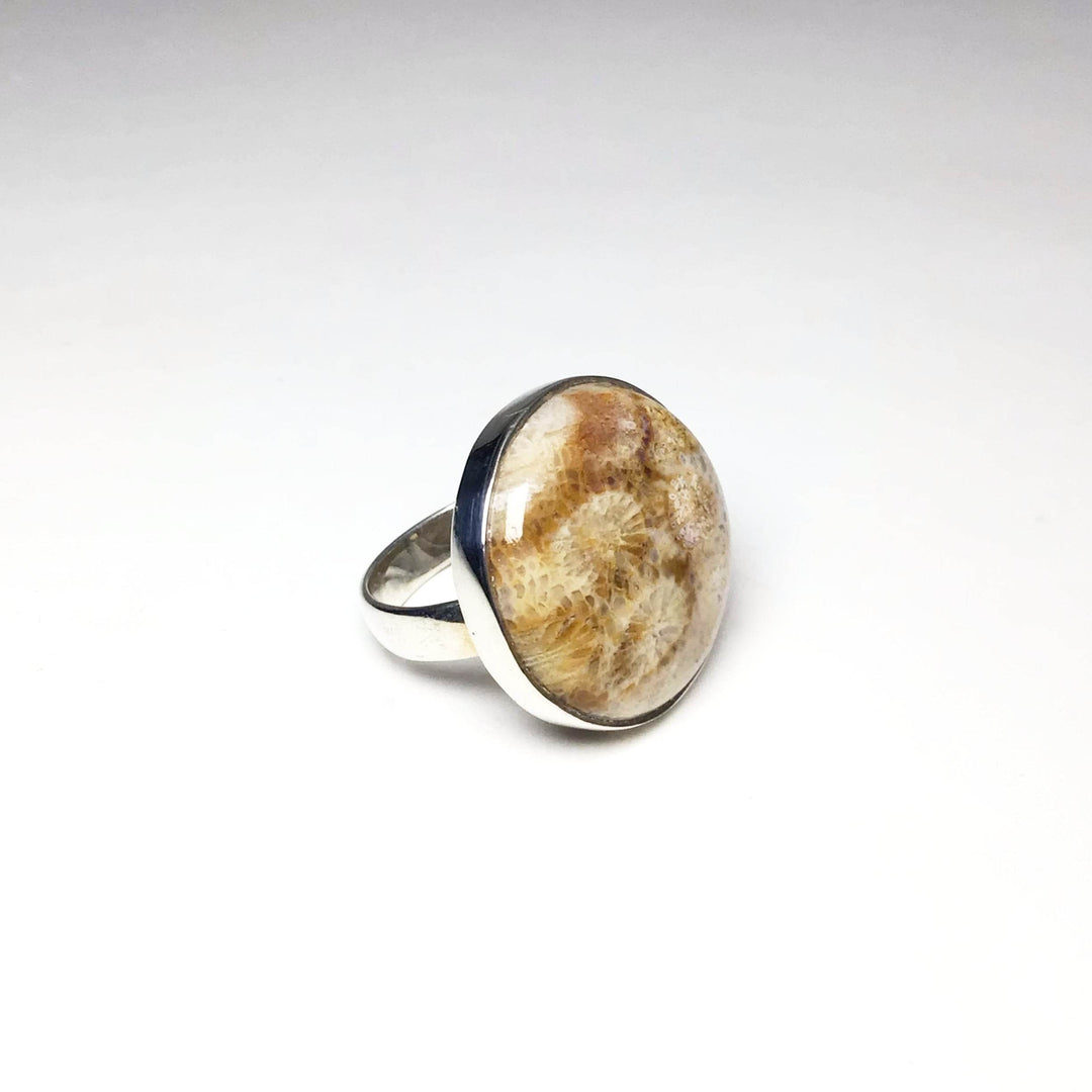 Fossil Coral Ring - Rocks and Gems Canada