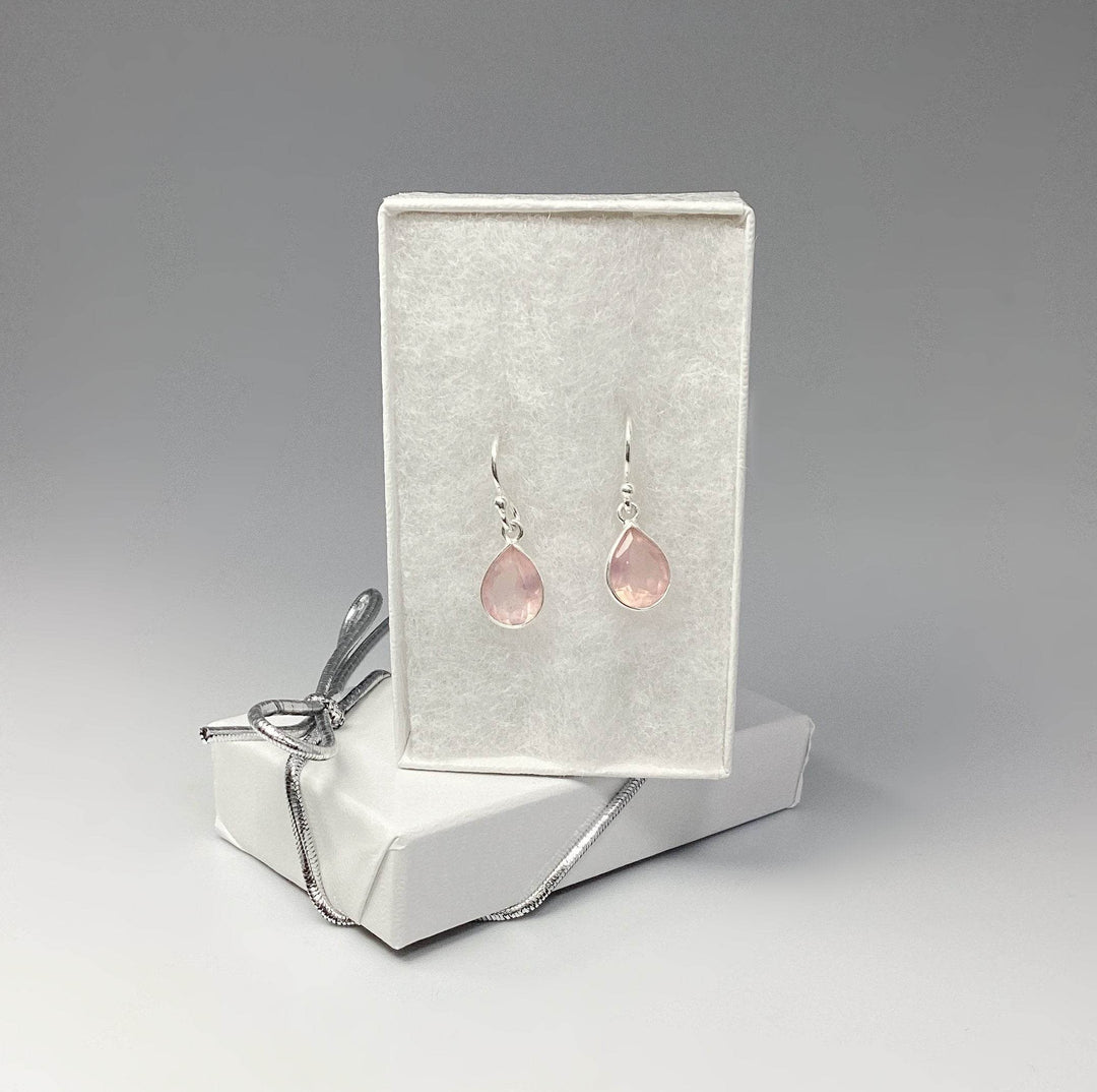 Rose Quartz Dangle Earrings - Rocks and Gems Canada