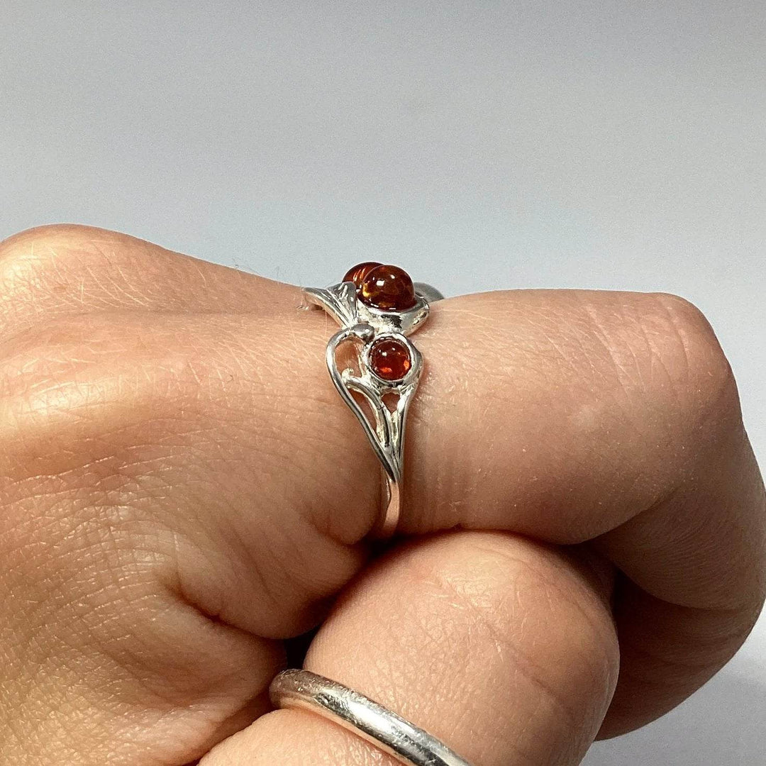 Cognac Amber Ring - Rocks and Gems Canada