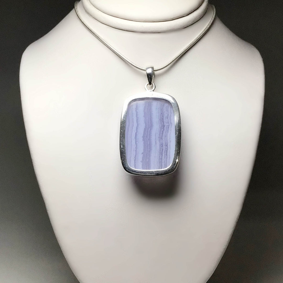 Blue Lace Agate Pendant - Rocks and Gems Canada