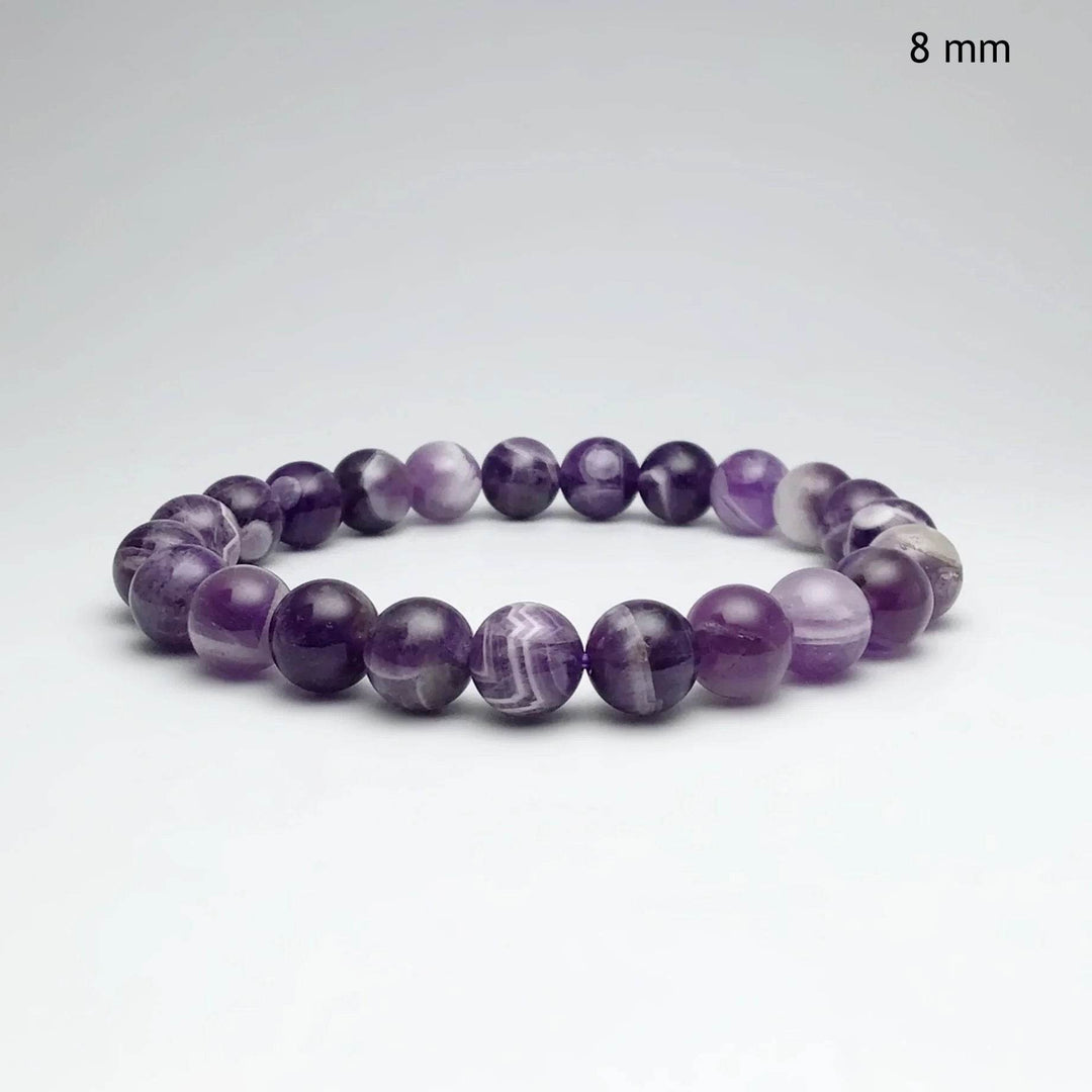 Chevron Amethyst Beaded Bracelet - Rocks and Gems Canada