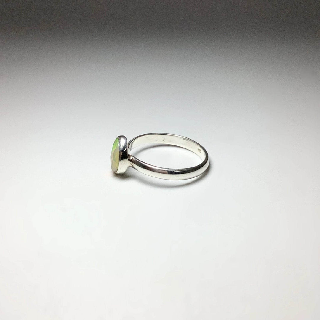 Faceted Ethiopian Fire Opal Ring - Rocks and Gems Canada