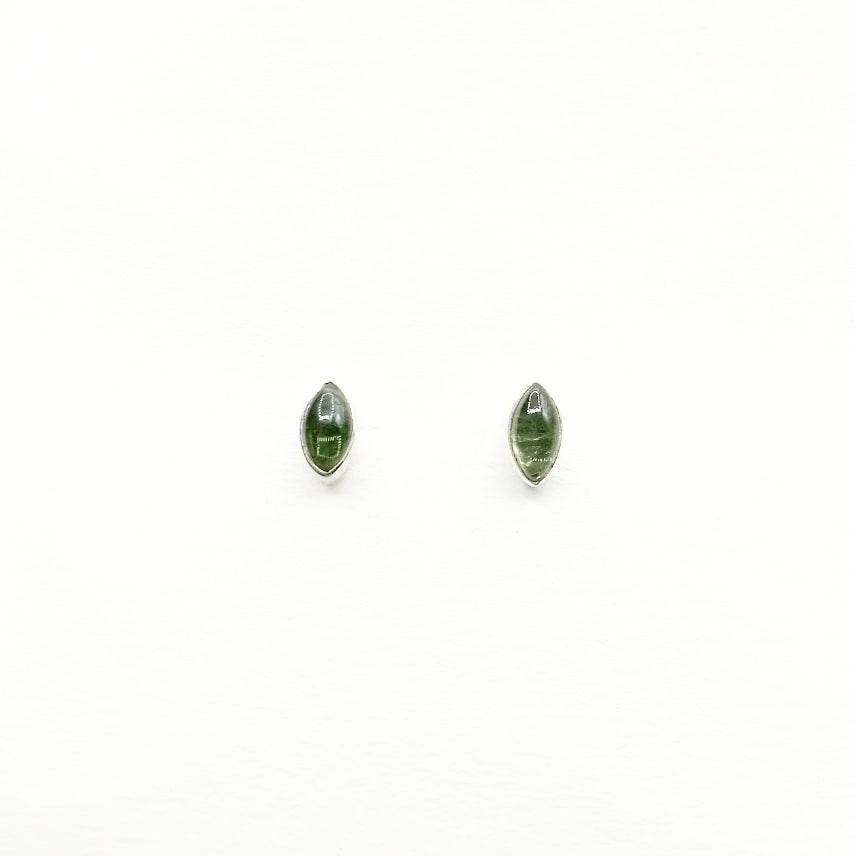 Green Tourmaline Stud Earrings - Rocks and Gems Canada