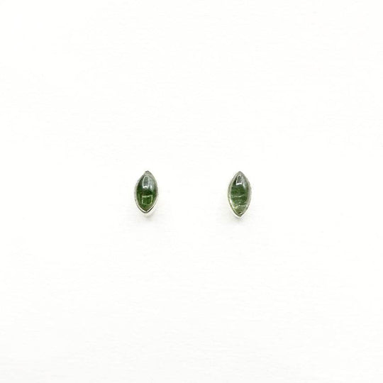 Green Tourmaline Stud Earrings - Rocks and Gems Canada