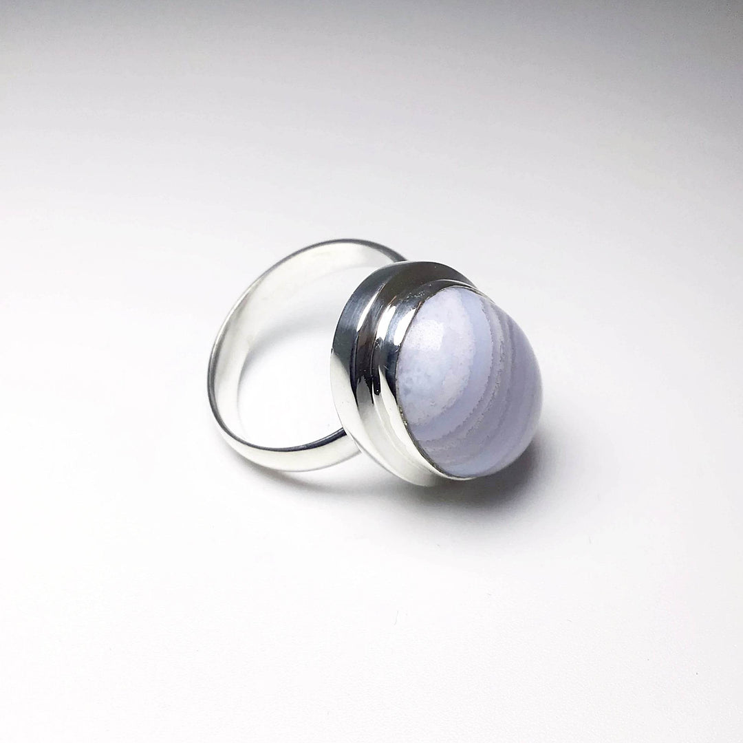 Blue Lace Agate Ring - Rocks and Gems Canada
