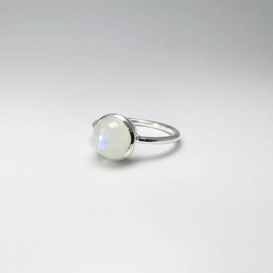 Rainbow Moonstone Ring - Rocks and Gems Canada