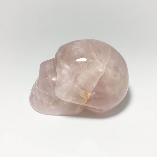 Carved Rose Quartz Skull - Rocks and Gems Canada