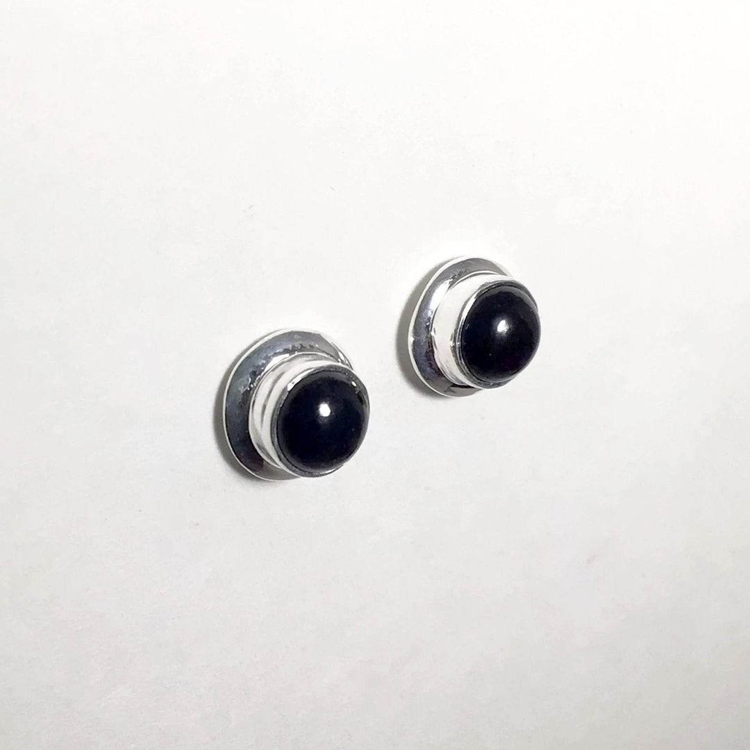 Black Onyx Stud Earrings - Rocks and Gems Canada